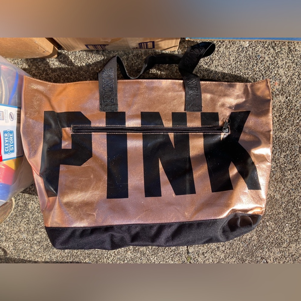 ♥️💙Victoria's Secret Pink and Black Tote Bag